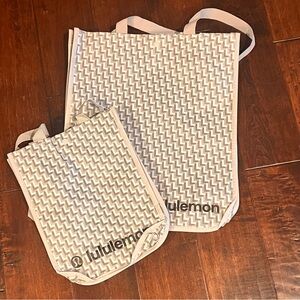 Lululemon Tote Bag Set small and large